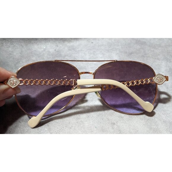 Jessica Simpson Beige Rose Gold Aviator Sunglasses - Picture 9 of 9